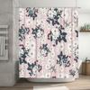 Delightful Floral Print Shower Curtain for Bathroom Decor Pink Red Green White Waterproof 180X180cm
