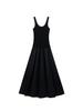 Meuameu Logo Sleeveless Layered Dress