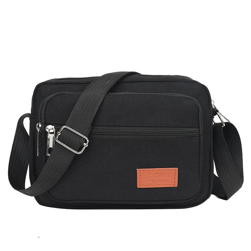 

Мини-сумка из холста для мужчин, многослойная, износостойкая и прочная, женская, повседневная сумка через плечо на одно плечо