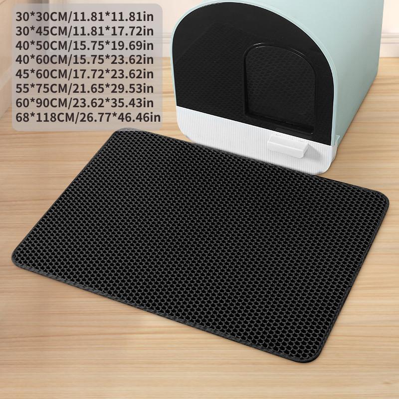 Litter Cat Mat Tray Mat Of Large Size Double Layer Honeycomb Waterproof Holes