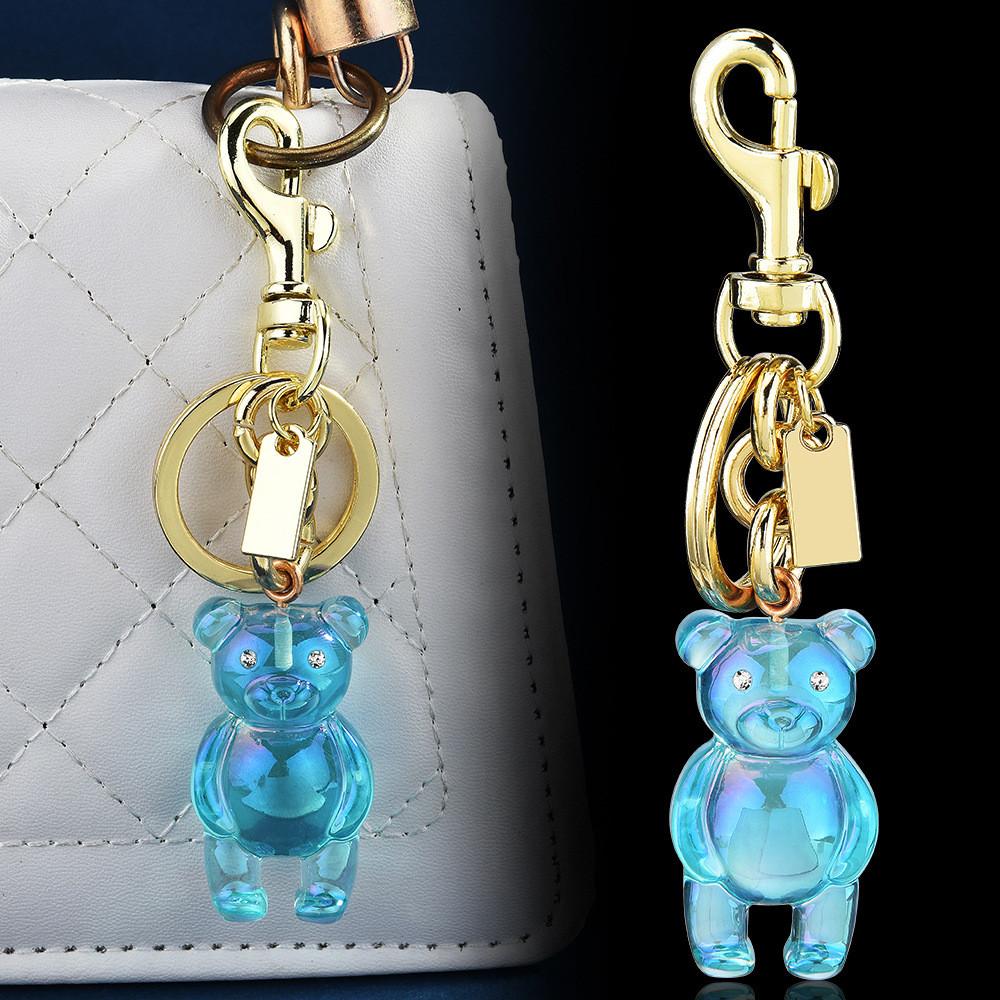 Style 3d Bear Keychain With Electroplated Metal For Bag Decoration