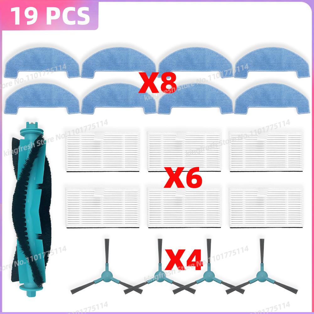 Kompatibel für Cecotec Conga 7690 Immortal Max Staubsaugerteile Hauptbürste Seitenbürste HEPA-Filter Mopptuch Staubbeutel Zubehör