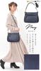 Notre Favori Genuine Leather Shoulder Bag for Crossbody Leather Ariel Navy Women, Handbag, 2-Way, Design, (Gold Hardware)