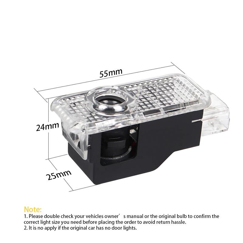For Audi S4 2Pcs Led Car Logo Door Welcome Light For Audi A4 A6 C6 C7 A5 A7 A8 Q3 Q5 Q7 TT S3 S6 RS3 RS4 RS5 Sline Quattro Auto Accessories