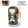 MOC Demon Bricks Anime Figure Slayer Head Tanjirou Mitsuri Inosuke Building Blocks Friends Gift Toys For Children Adult 3D Medol