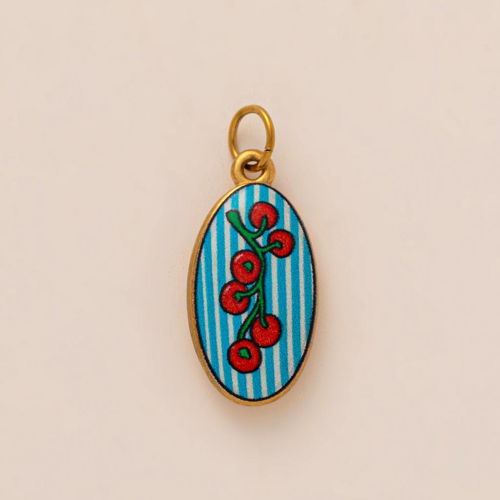 INS Hand Painted FUN Muticolor Flower Pedant For Women Strawberry lemon Charm DIY Making  Bracelet Necklace Gift Accessories