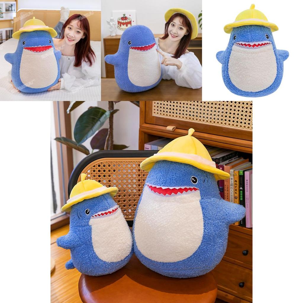 Shark Hat Plush Toy With Soft Filling For Home Decor And Gift For Girlfriend