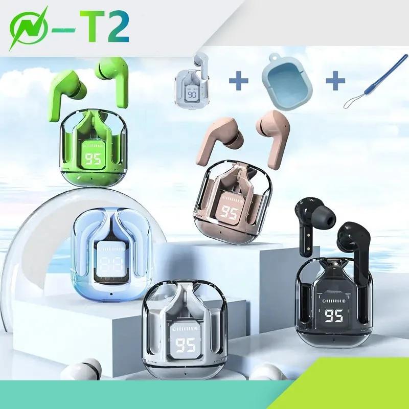 T2 TWS Wireless Earphone Bluetooth 5.3 Headphones Sport Gaming Headsets Noise Reduction Earbuds Bass Touch Control for Allphone
