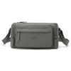 Minimalist Men's Crossbody Bag with Multiple Zipper Compartments for Urban Lifestyle