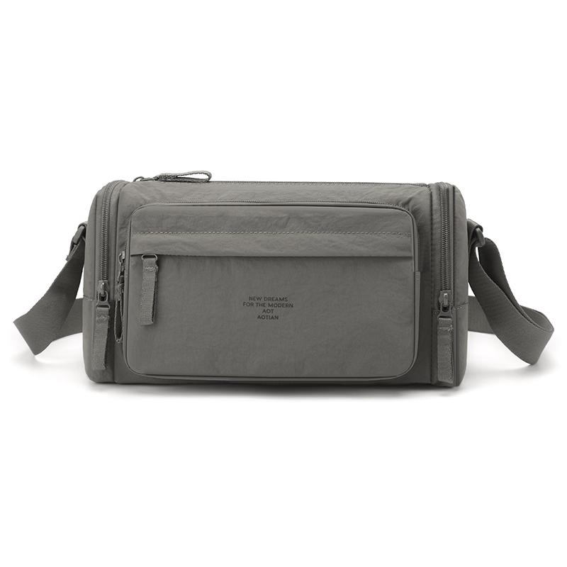 Minimalist Men's Crossbody Bag with Multiple Zipper Compartments for Urban Lifestyle