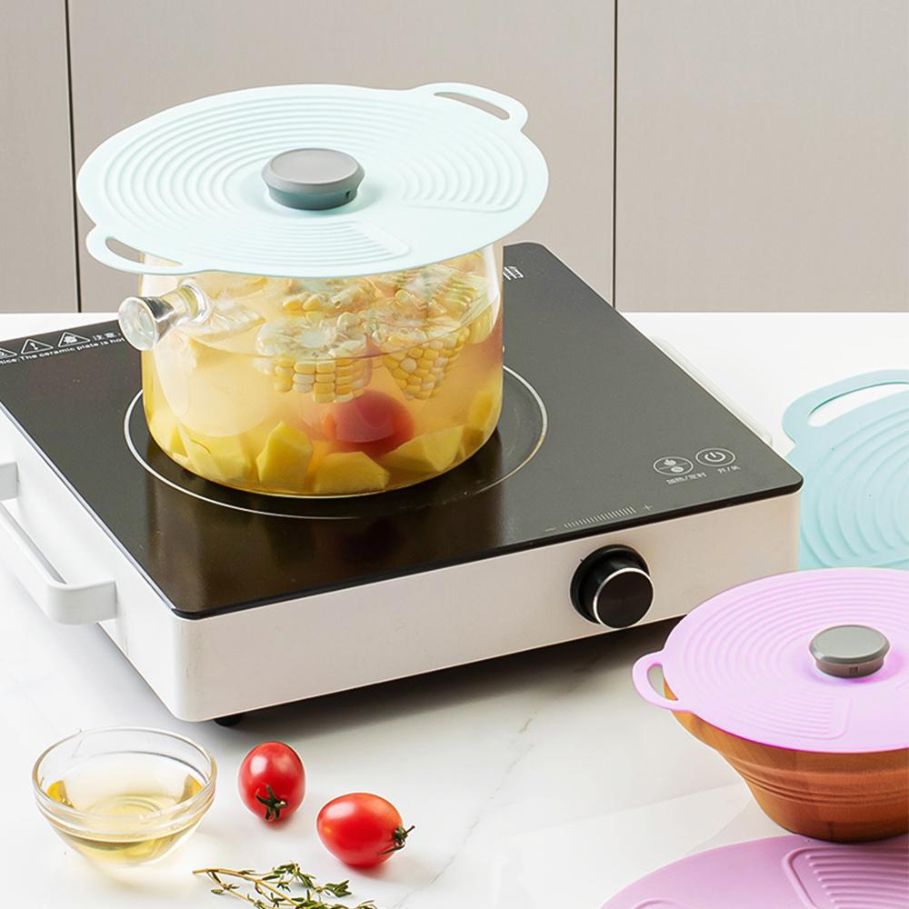 1PCS Anti-spill Sealing Silicone Pot Lid