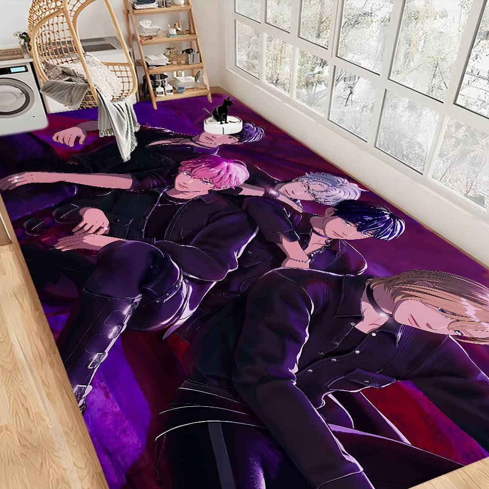 Kpop P-PLAVE Long Rugs Cheaper Anti-slip Modern Living Room Balcony Printed Bedside Area Rugs