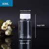 PET Wide-Mouth Transparent Dispensing Bottle with Lid - Solid/Liquid Container