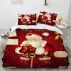 3D Christmas Duvet Cover Microfiber Santa Claus Comforter Cover Cartoon Bedding Set Twin King Quilt Cover With Pillowcases