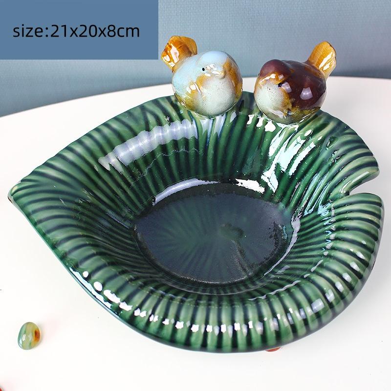 Ceramic Storage Tray Handmade Ceramic Plate Little Bird Desktop Storage Container Snack Plate Soap Box Home Decoration