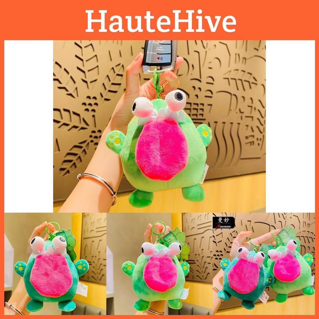 Cute Creative Plush Bulging Eye Dragon Keychain For Couples And Friends