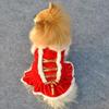 Christmas Decoration Puppy Santa Clothes Pet Costume Dog Winter Skirt Supplies