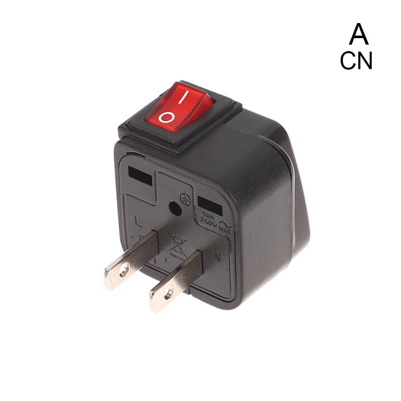 Univerzální americký US evropský UK EU AU cestovní elektrický adaptér zástrčky 10A/13A 250V elektrická zásuvka s vypínačem