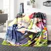 Fantasy Anime Duo Adventure Flannel Blanket Super Soft Warm Cozy Blanket for Sofa Bed Office Travel All‑Season Home Decor Gift
