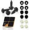 Rustproof License Plate Screw Kit, Premium Stainless Steel Self Tapping Mounting Bolts License Plate Screws, for Securing License Plates Frames and