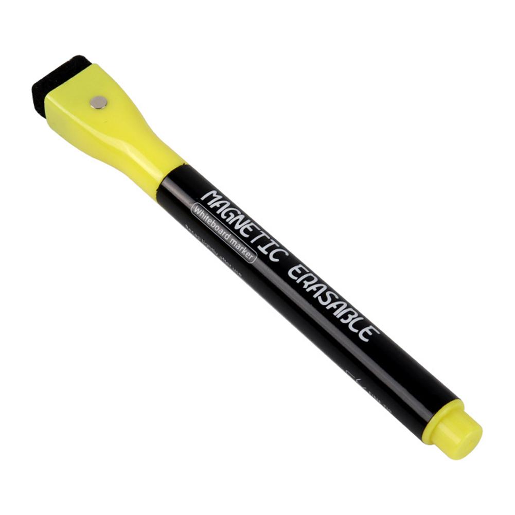 

Magnetic Whiteboard Markers Erasable Liquid Chalk Markers with Eraser Water-base Ink Quick Drying School Office Supplies жёлтый