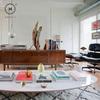 Homlly Eames Elliptical Coffee Table
