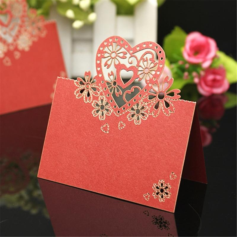 50Pcs Heart Shape Table Number Cards Wedding Table Number Card For Table Setting Wine Glass Christmas Wedding Decoration