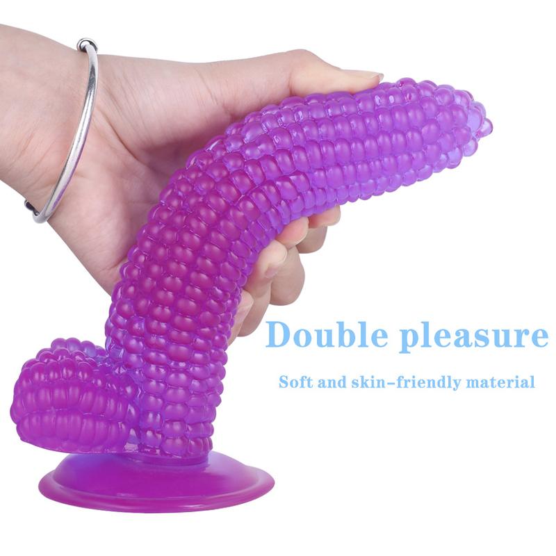 Particles Stimulate Corn Dildo with Suction Cup Butt Plug Sexe Jueguetes Sexuales Adult Anal Plug Erotic Mens Masturbator Pleasu