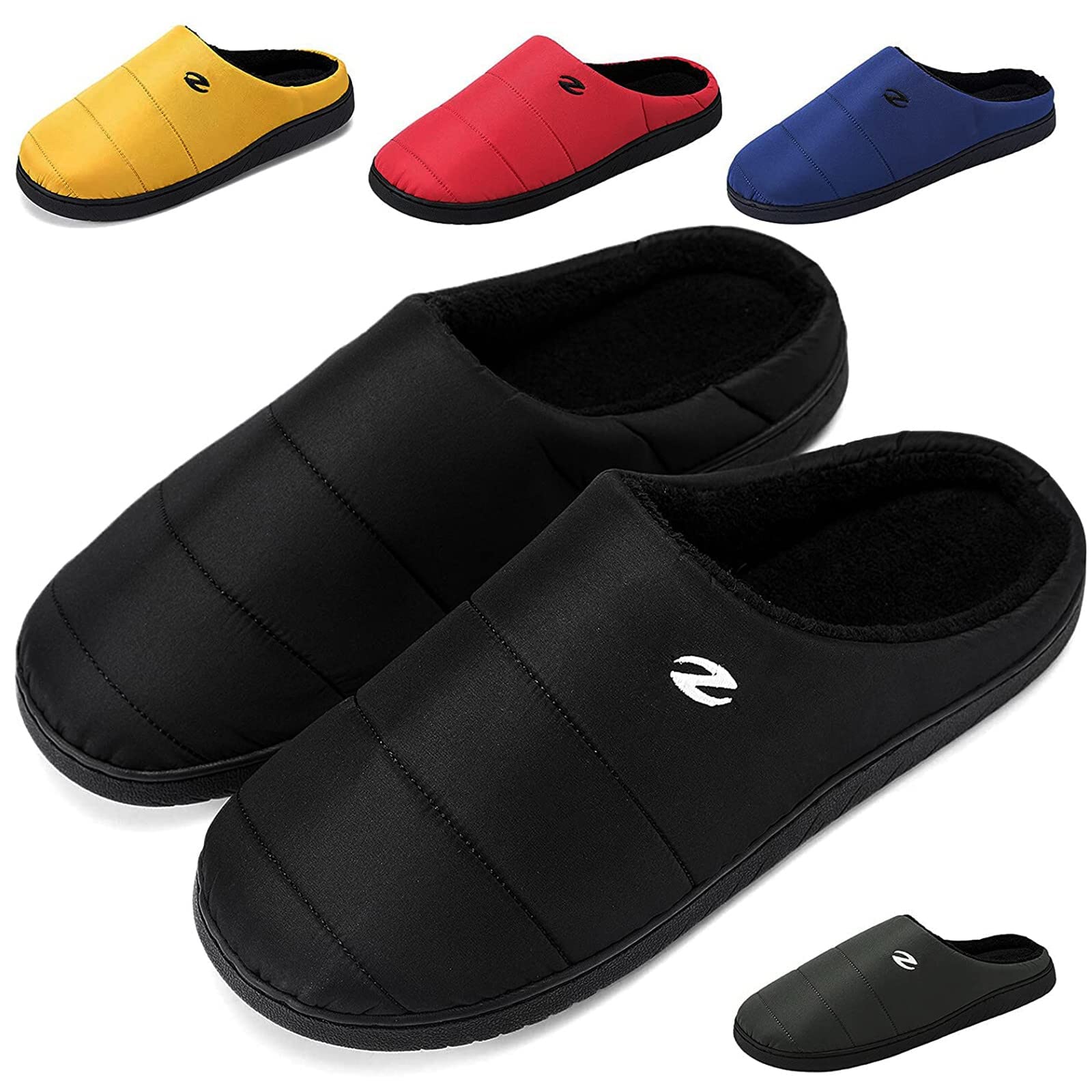 

Комнатные тапочки Hanani для мужчин и теплые хлопковые дорожные, холодного размера для женщин, тапочки, черные, тапочки, легкие, нескользящие, погода, унисекс, 24.0см-24.5см чёрный