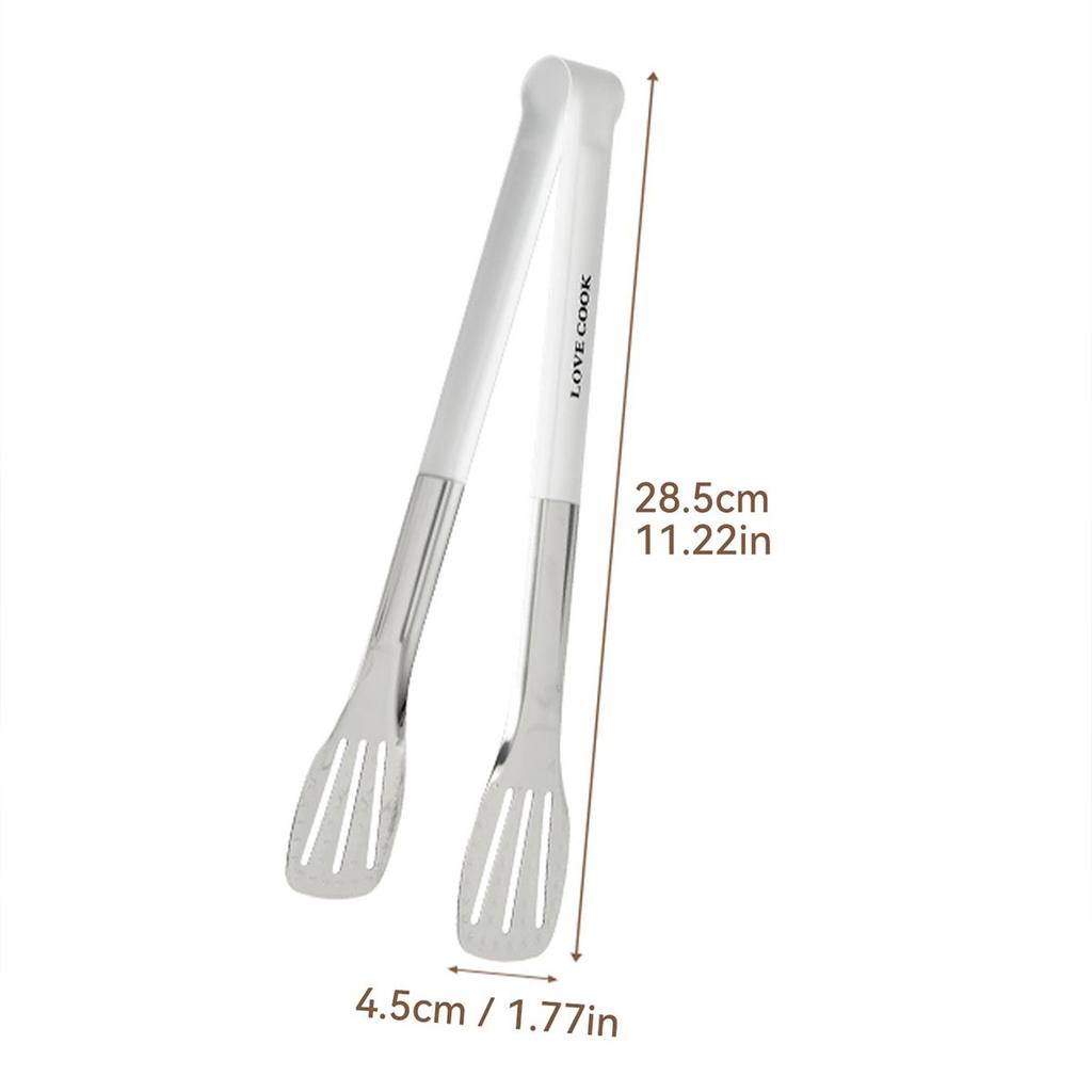 BBQ Tongs 304 Stainless Steel Food Tongs Anti-Scald Bread Steak Clip Kitchen Utensils Versatile Grilling Serving Tongs