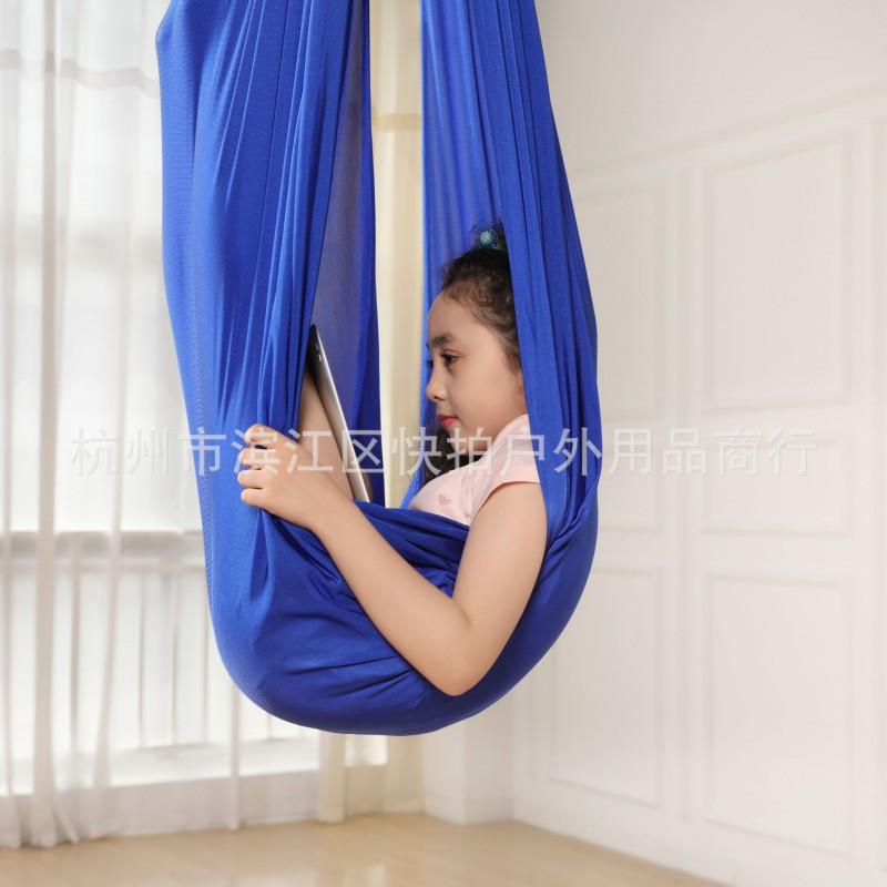 Kids Sensory Yoga Hammock Swing With Elastic Fabric 100x280cm 150x280cm Indoor Play Therapy Calming Space