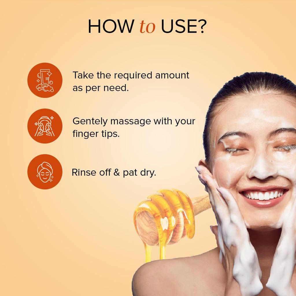 KHADI NATURAL Sandalwood Honey Face Wash Gentle Cleansing Hydrating Daily Skincare For Radiant Soft Skin 210 Ml