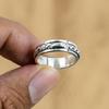 Wedding Gift For Her 925 Silver Natural No Stone Gemstone Spinner Ring Size 6.75