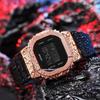 Tecnologia Nera Orologio Quadrato Galvanizzato Stile Femminile Semplice Temperamento Studente delle Medie Orologio da Uomo Impermeabile Luminoso Orologio Elettronico
