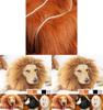 Jungle King Pet Costume Lion Hat With Faux Fur For Small Dogs