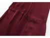 European & American Women's Autumn Burgundy Draped Sling Dress - Elegant & Lazy French Style