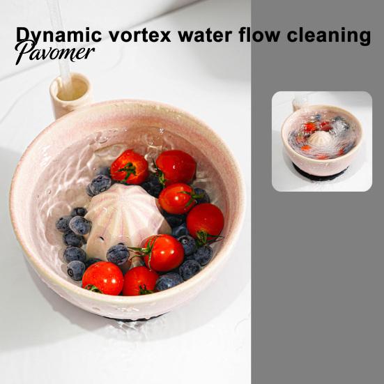 Manual Citrus Juicer Ceramic Berry Washing Bowl, Reamer, Fruit Cleaning Kitchen Prep Bowl And Juice Extraction Tool for Breakfast Salad Tableware Gift