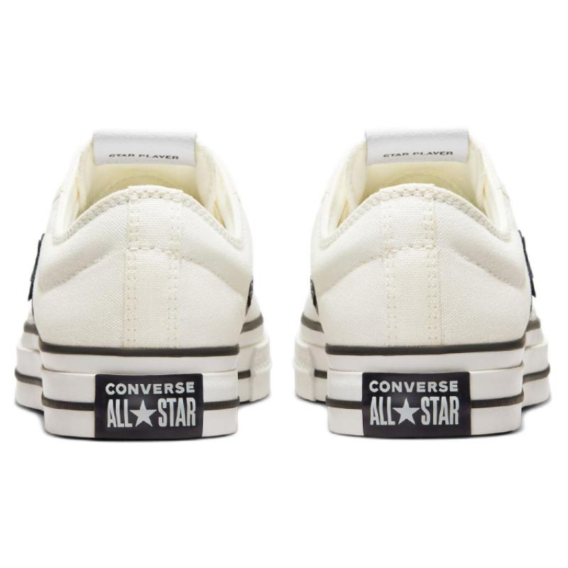 Converse Star Player 76 Star Arrow Low Top Canvas Shoes Unisex White & Black