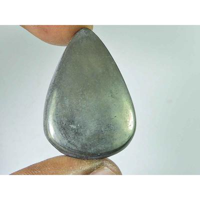 26X46X05MM Natural Appache Gold Pyrite Cabochon Pear Loose Gemstone 80Cts. SK-4252