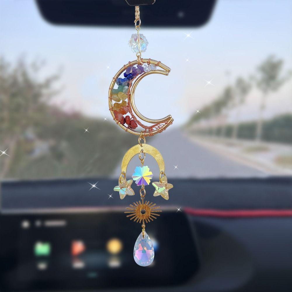 Drops Crystal Ball Crystal Car Hanger Sun/Moon/Star Windows Hanging Suncatchers  Gift