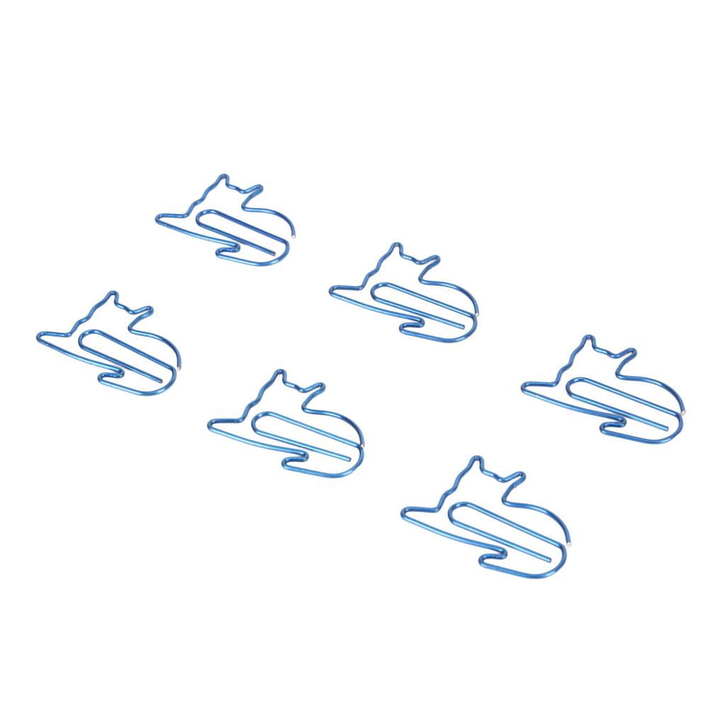 100 Stück Katzenform Büroklammern Rutschfestigkeit Verhindert Reißen Rostschutz Metallische Büroklammern f