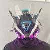 CyberPunk Mask M-Clasp Night City LED Festival White Armoured Cosplay Stage Property SCI-FI Halloween Party Gifts For Adults
