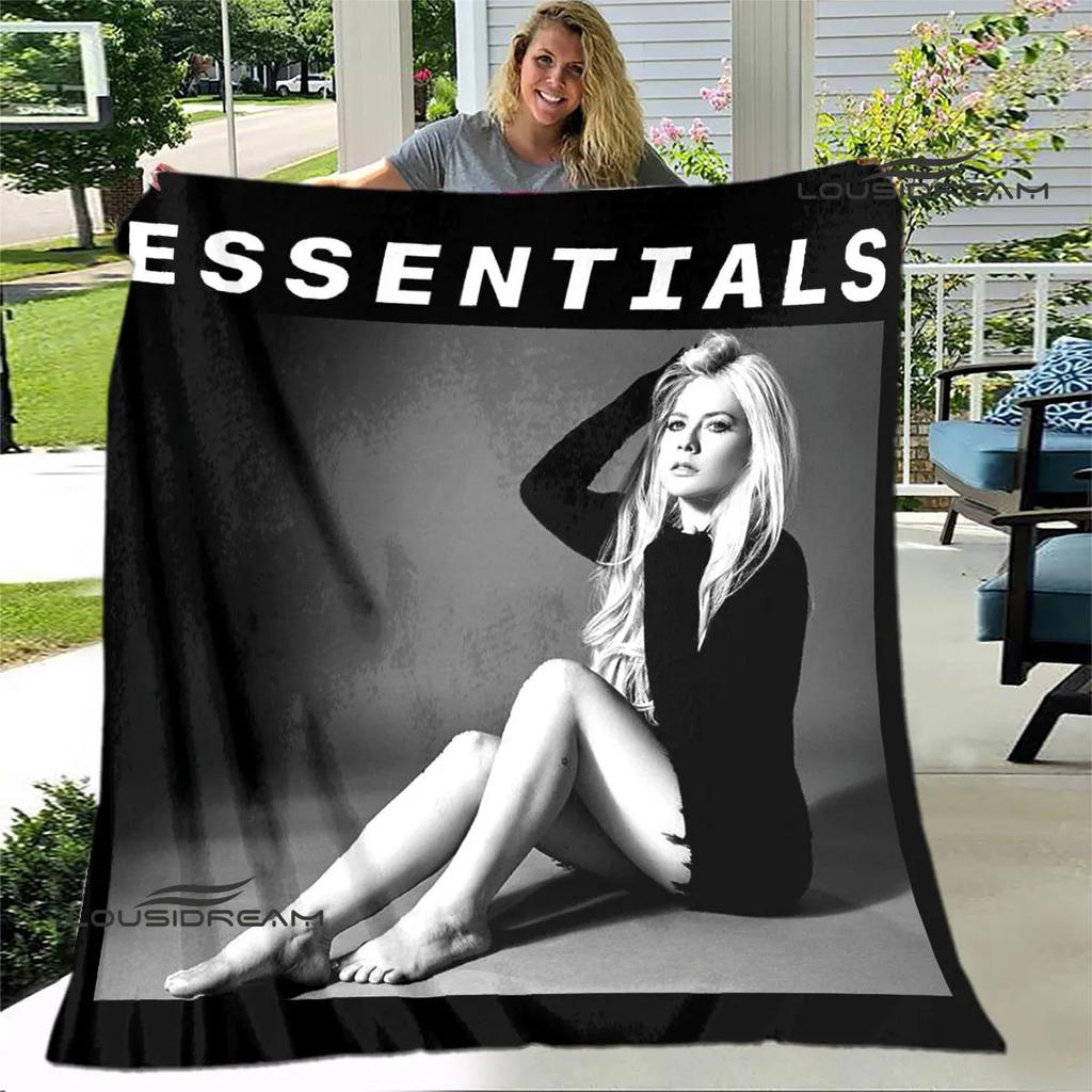Singer AVRIL LAVIGNE Printed blanket Flannel Warm blankets Soft and comfortable blanket bed linings cubre cama Birthday Gift