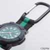 Klefa Pocket Watch Carabiner Watch Analog Waterproof Nylon Strap Green Dial CB-A272-GN Men's