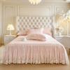 2026 New Pure Color Clip Cotton Bed Dress Single Piece Scarf Single Bed Cover Four Seasons Universal Bed Cover Skirt Side Bed Apron