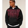 Gymshark Fade Graphic Zip Through Hoodie Black Sets Red A4c9i Rb30