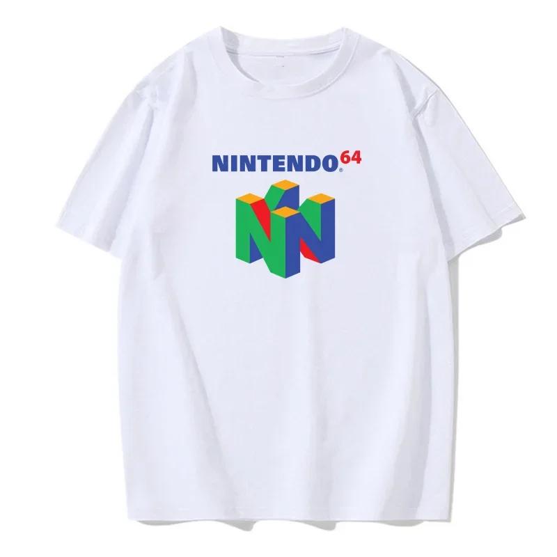 

The 2025 summer Hot men s 100% pure cotton T-shirt NINTENDO Fashion print short-sleeved casual trend y2k men s clothing XL
