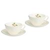 Wedgwood Official Wedding Wrapping Festivity Raspberry Pair Tea Cup Saucer 250ml Tableware Gift Celebration Present Couple Imported Product