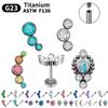 G23 Titanium Stud Earrings16G Piercing Set Ear Tragus Cartilage Zircon Opal Body Jewelry Helix Daith Lip Lobe Pin