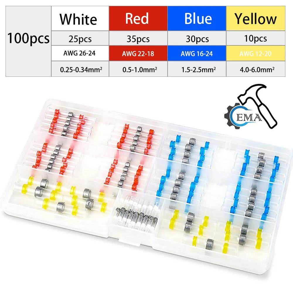 300/box Waterproof Solder Seal Heat Shrink Butt Wire Connectors Terminals Electrical Wire Cable Connectors Terminals